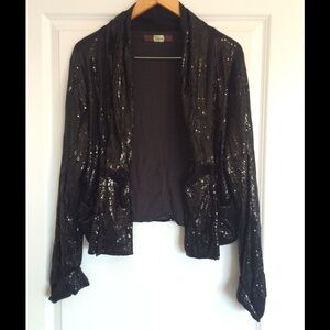 Sequin Black Jacket
